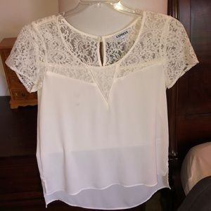 White floral-design blouse